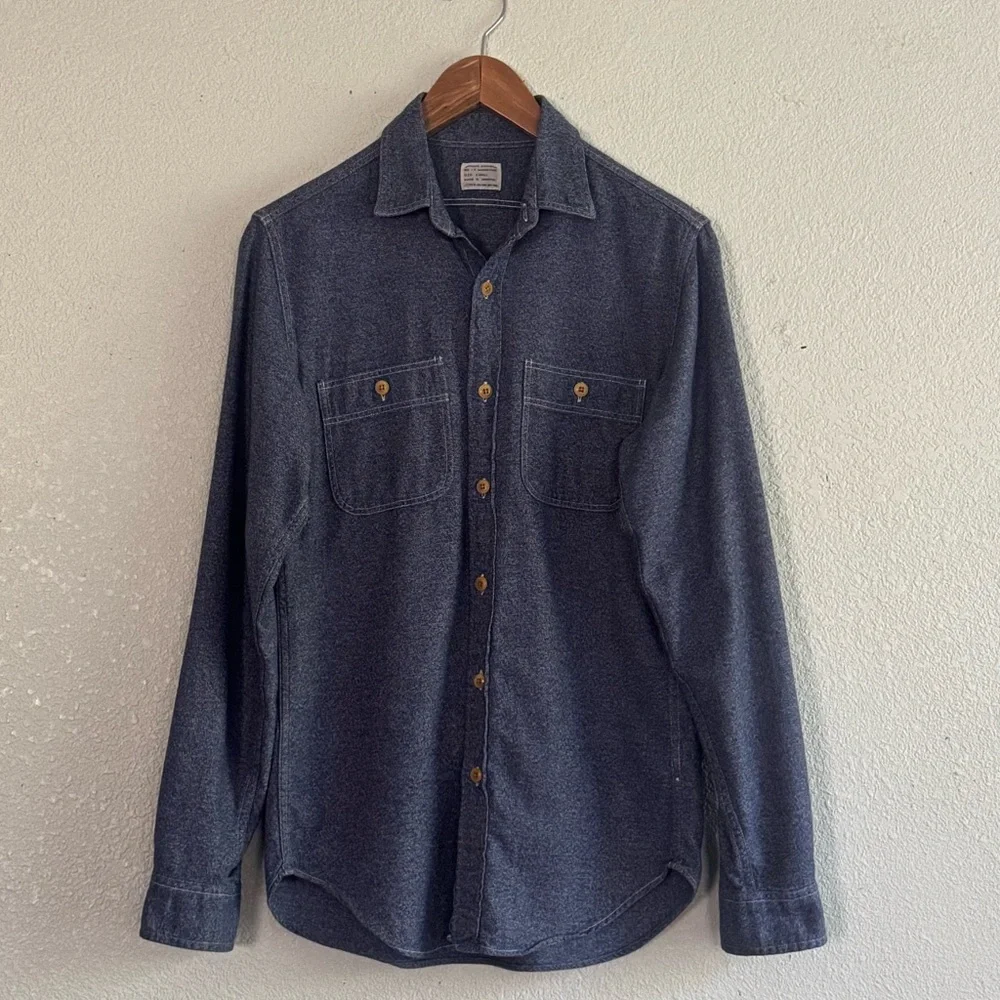 J. CREW Shirt XS Authentic Workwear Long Sleeve Button Down Western Preppy